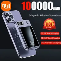 10000mah Portable Macsafe Magnetic Power Bank Fast Wireless Charger For iphone 12 13 14 Pro Max External Auxiliary Battery Pack