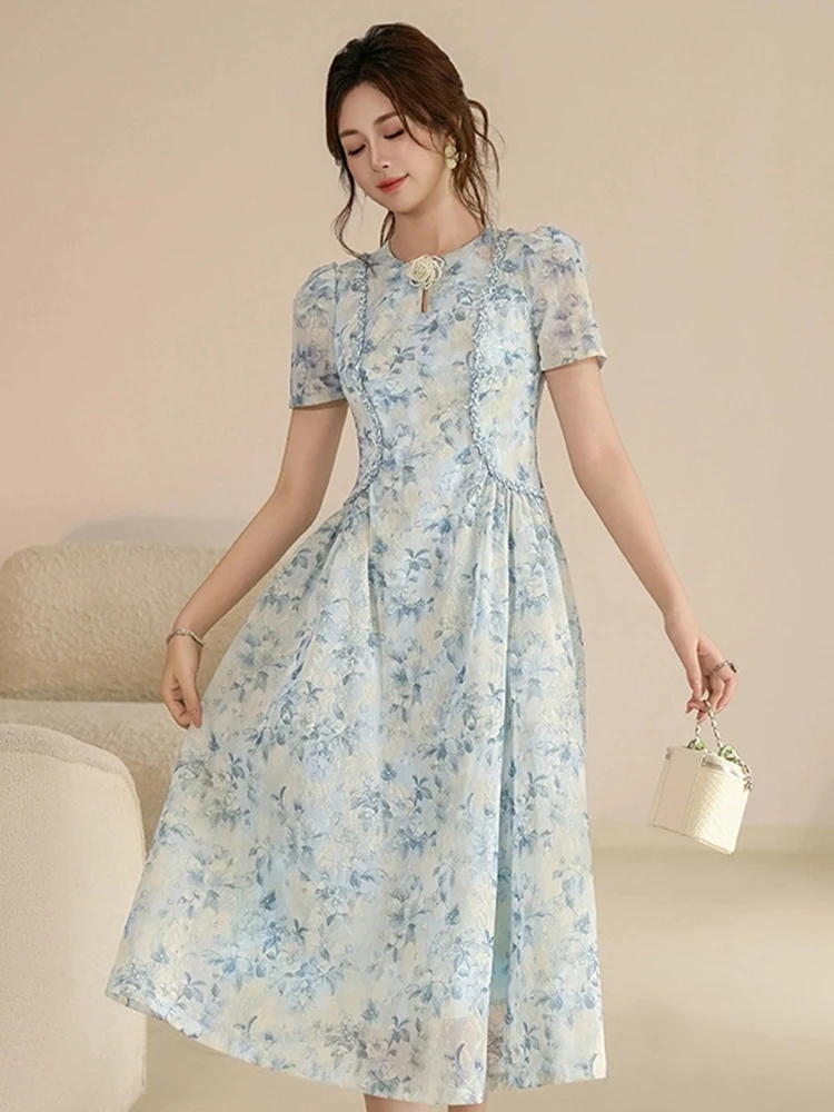 فستان سهرة رسمي حلو عتيق للسيدات أنيق لحفلات أعياد الميلاد مطوي سوينغ رداء نسائي للحفلات الراقصة فيستدوس فستان نسائي