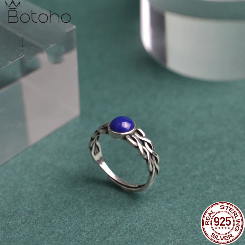 Promise A Lifetime Real 925 Sterling Silver Daylight Ring Vampire Diaries with Natural Lapis Lazuli Elena Jewelry