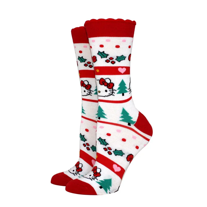 3 pares anime feminino sokcs moda meias japonesas kawaii bonito meias longas dos desenhos animados feliz engraçado meias de malha padrão gato meias macias