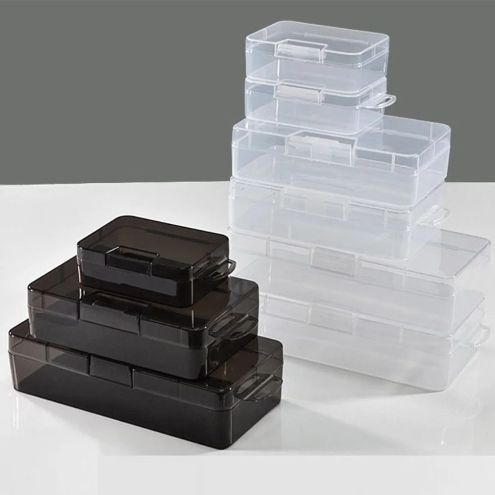 Square Plastic Transparent Tool Storage Box Jewelry Beads Container Power Tools Box Small Items Sundries Organizer Case