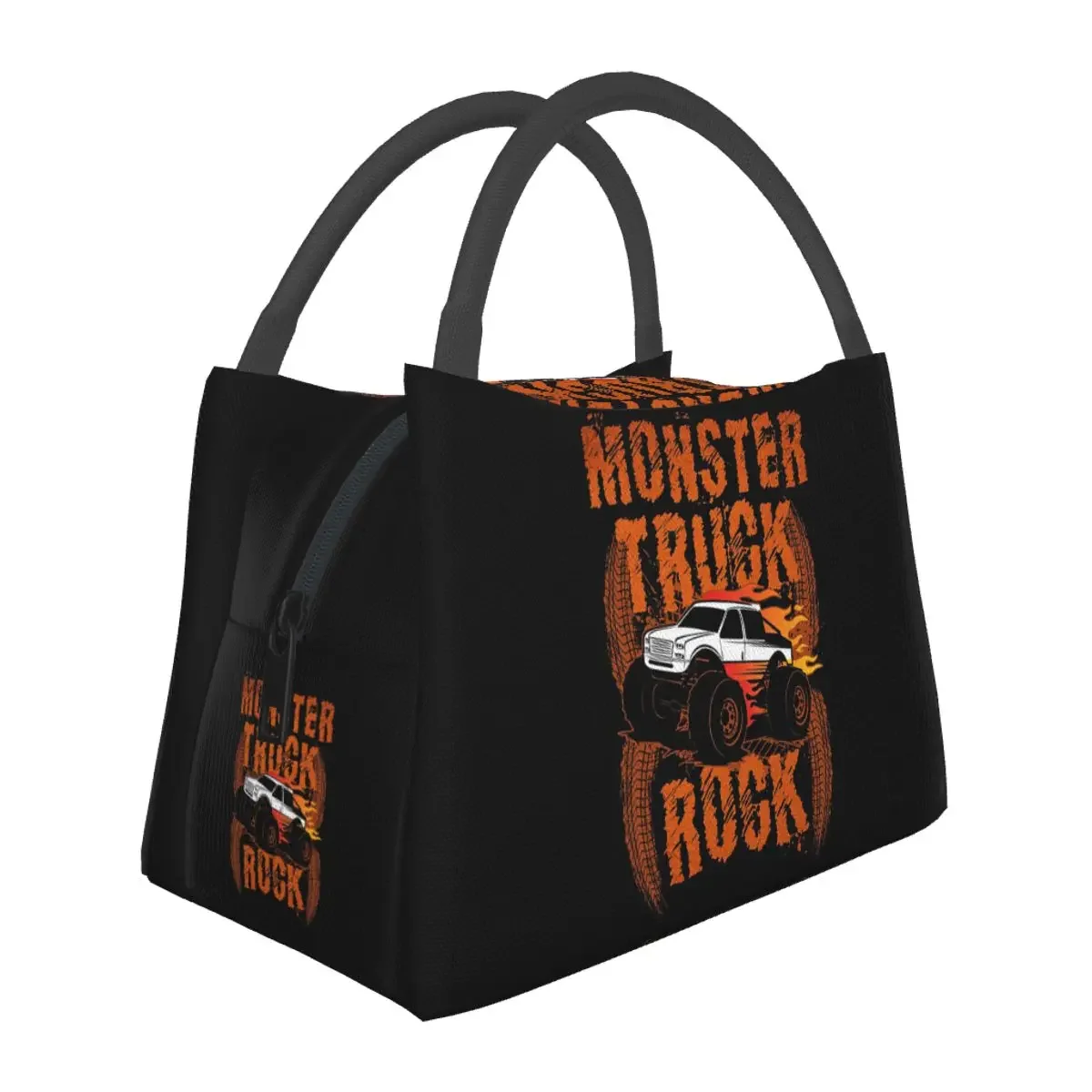 

Monster Truck Rock Lunch Bags Insulated Bento Box Waterproof Lunch Tote Picnic Bags Cooler Thermal Bag for Woman Girl School
