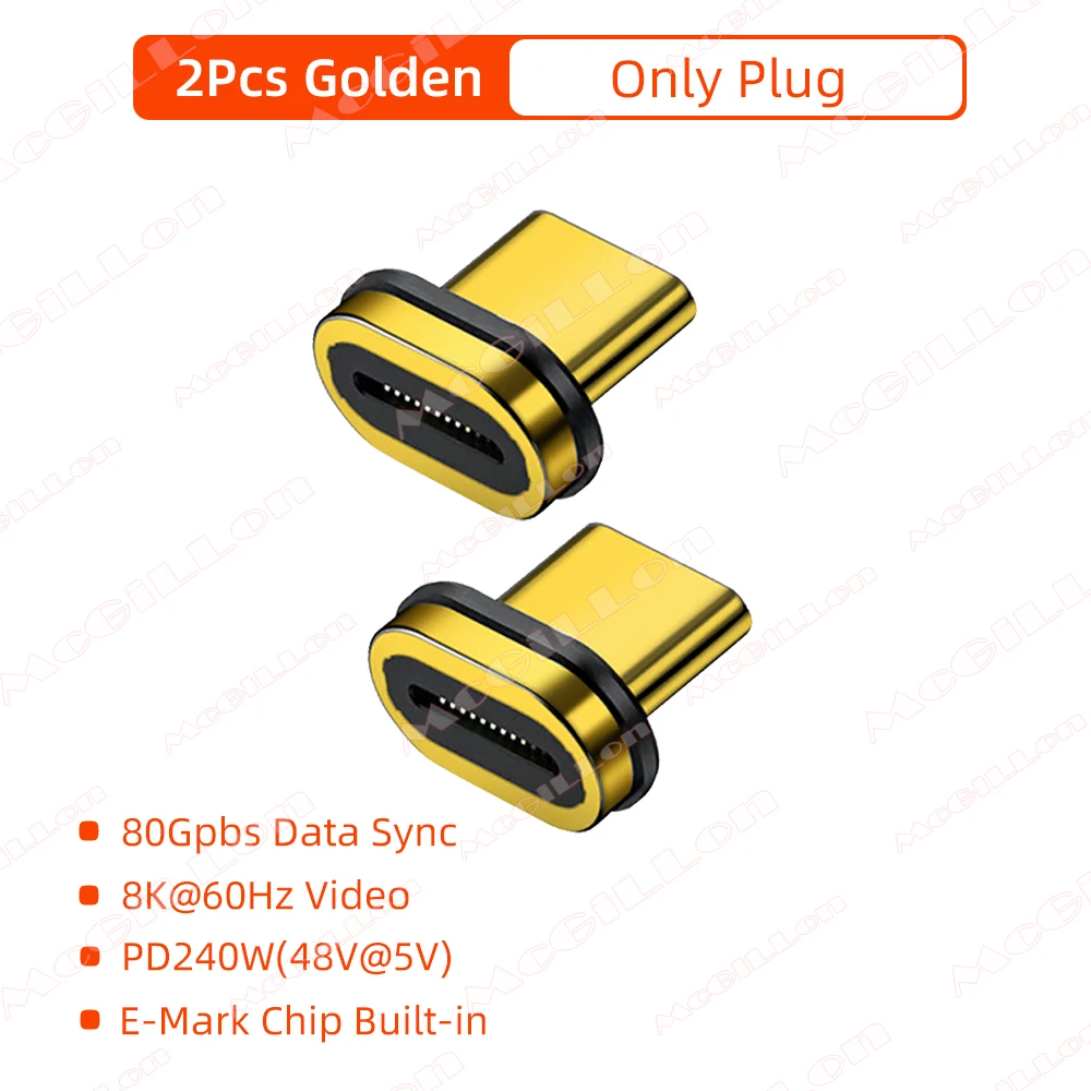 240W USB4.0 80Gbps Thunderbolt5 magnetische Type-C OTG USB C naar USB-C snellaadmagneetconverterkabel 8K @ 60Hz USB Type C-adapter