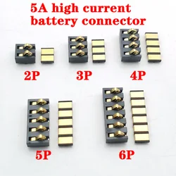 1-10pcs 5A high current Battery Holder 2P 3P 4P 5P 6P Shrapnel Type Battery Connector Male and Female Battery Contact Plate