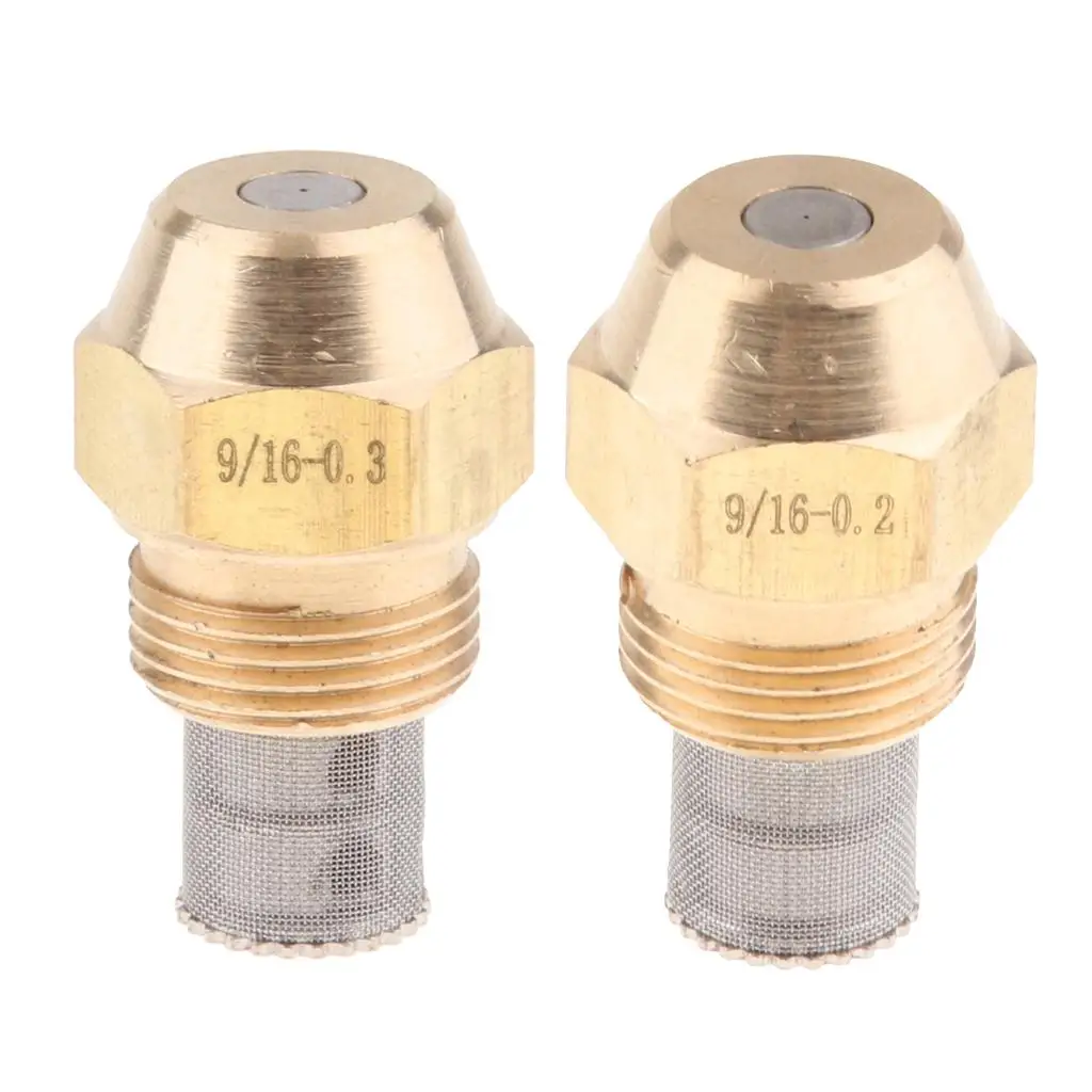 Oil Burner Spray Nozzle Brass Precision Fuel Atomizer Hollow Furnace Nozzle for Oil Fired Furnaces Heaters Boilers