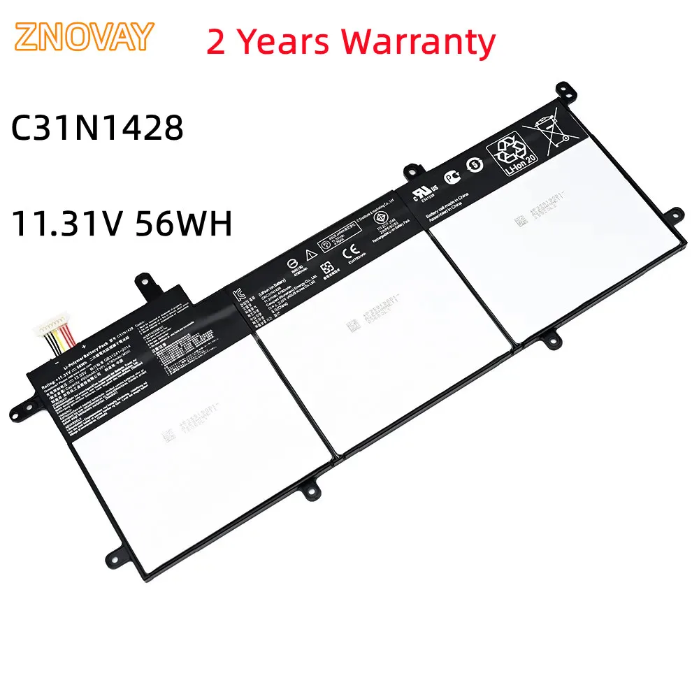 ZNOVAY C31N1428 11.31V 56WH Laptop Battery For ASUS Zenbook UX305L UX305LA UX305UA C31N1428 3ICP5/91/91