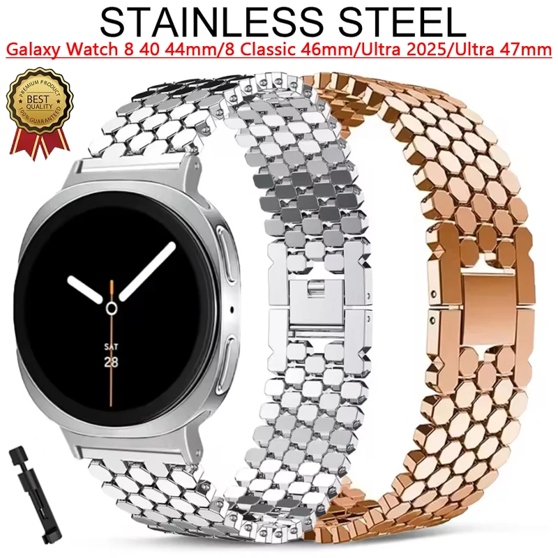 �y�Z�[�����zSamsung Galaxy Watch 8/8 Classic 46mm�A40mm�A44mm�Ή� �X�e�����X�X�`�[���������o���h/���^���E�H�b�`�o���h/�u���X���b�g/Correa/Samsung Ultra 2�o���h