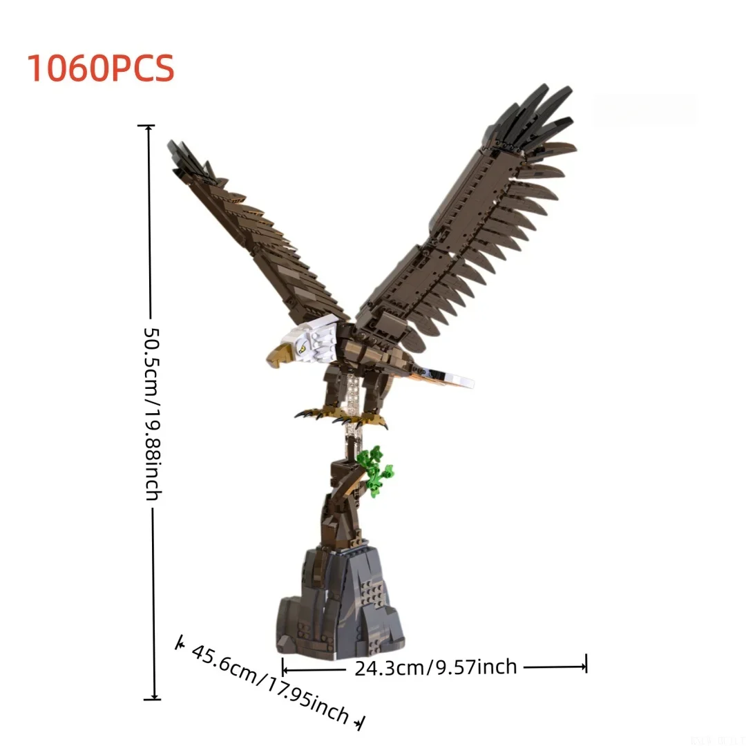 1060PCS Eagle Building Blocks Toy–Stress-Relief DIY Puzzle for Adults,Father‘s Day Mother’s Day Gift,Living Room Entryway Decor