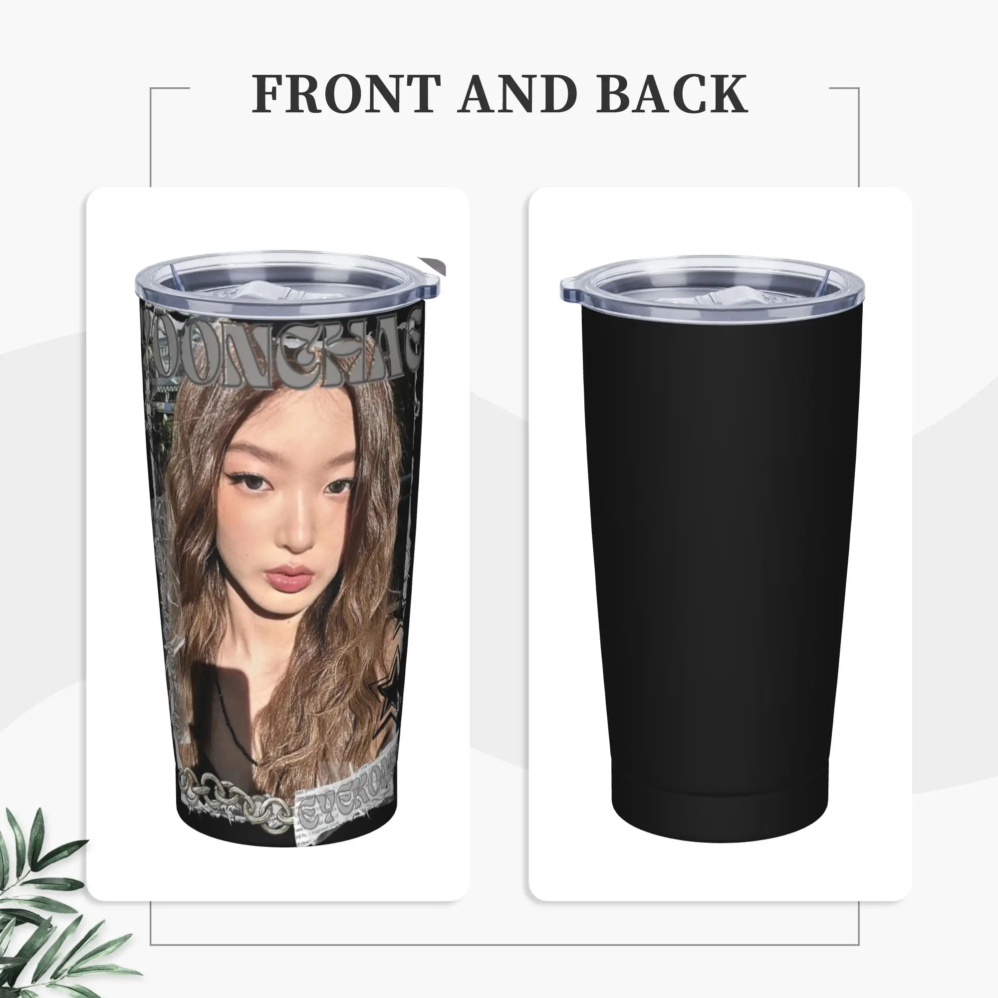 Stainless Steel Tumbler KATSEYE Yoonchae Kpop Y2K Group Coffee Mug  Keep Heat Hot Drinks Mugs Cup Travel Water Bottle