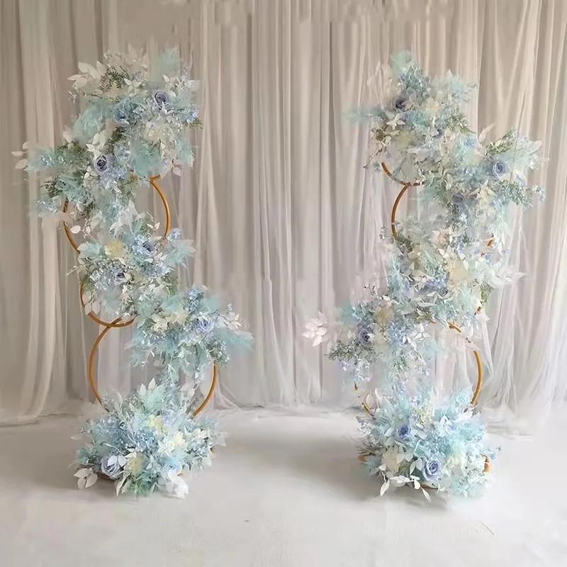 2PCs Wedding Flower Rack Background Ring Donut Ring Interlocking Road Guide Wedding Decoration Supplies