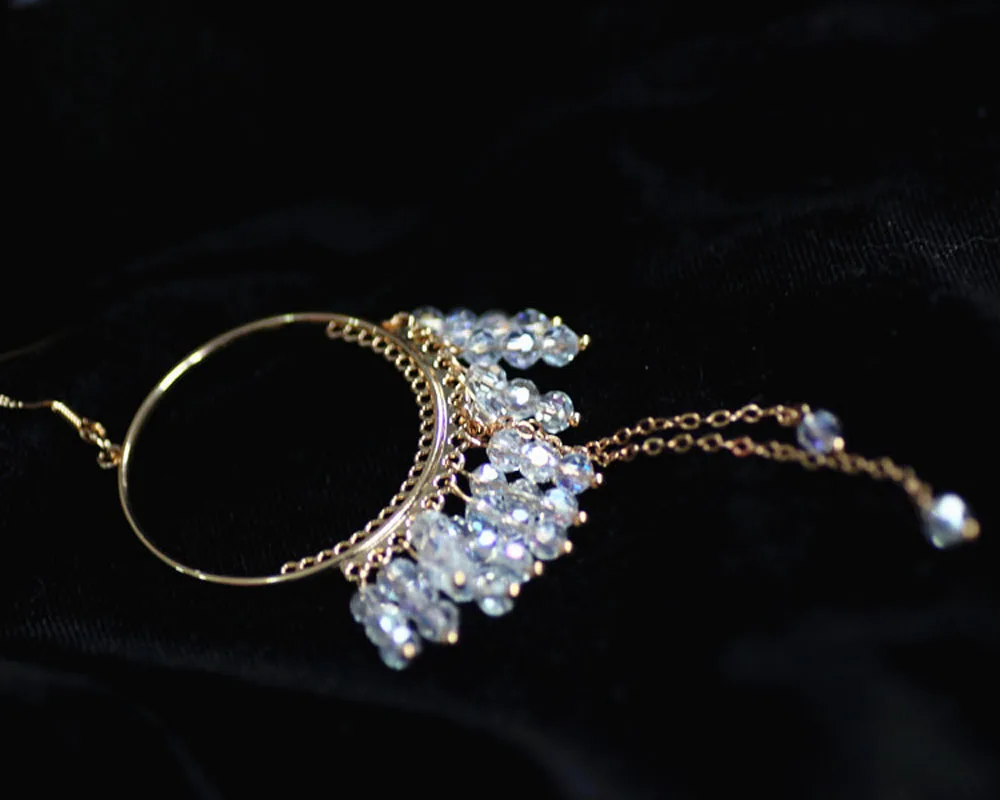 1pcs Diy Jewelry Accessories Korean Version Of The Simple Creative Alloy Dream Catcher Earrings Material Pendant Handmade Charms