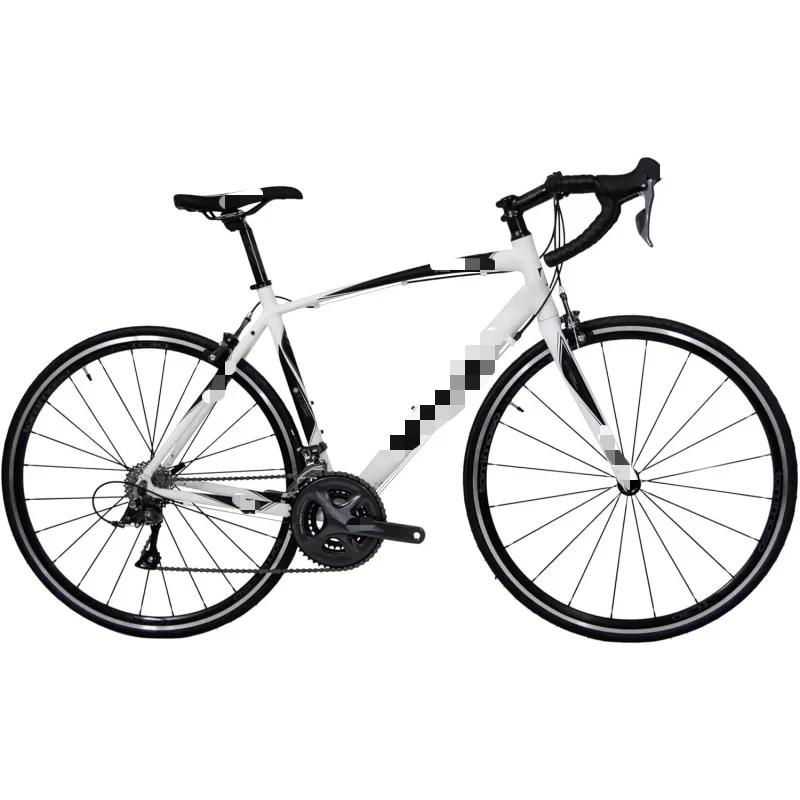 AQTommaso Forcella Endurance Aluminum Road Bike.Carbon Fork.Claris R2000.24 Speeds.Aero Wheels. Black.Matte White