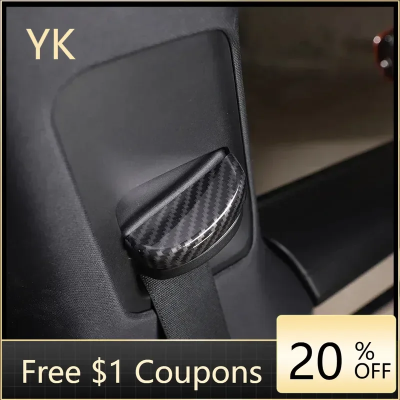 

For Porsche Panamera(971) 2016-24 ABS Carbon Fibre/Silver Car Safety Belt Buckle Decoration Cover Trim Interior Car Accessories