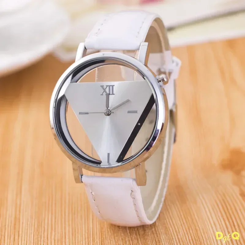 Simple Casual Design INS Women Watch Personalized Double-sided  Hollow Trendy Triangle Quartz Wristwatch Female Clock Gifts