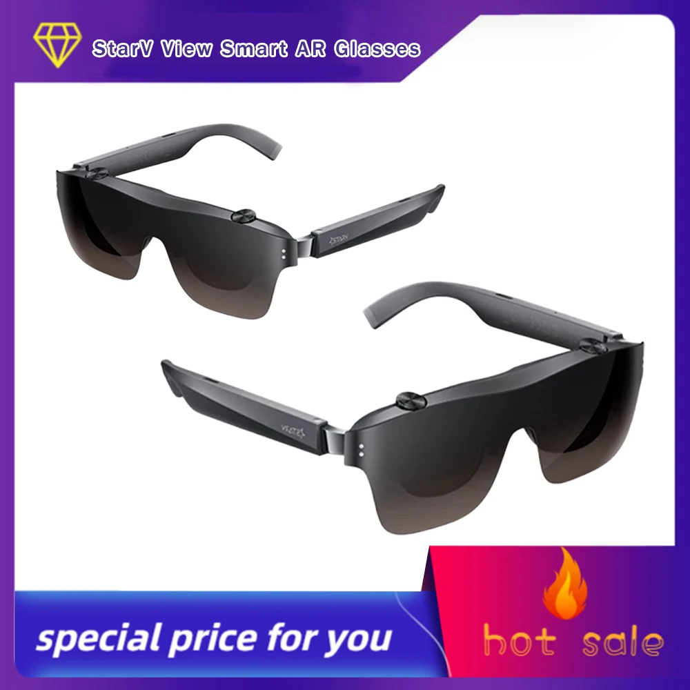 Meizu StarV View Smart AR Óculos HD 188 polegadas Óculos de visualização de tela gigante 120Hz Óculos XR portáteis de escova alta