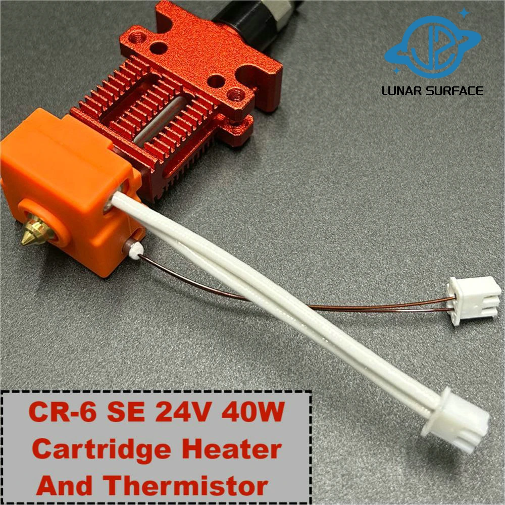 

LS-3D Printer Part CR-6 SE 24V 40W Cartridge Heater 100K Thermistor Temperature Sensor XH2.54 Terminal For CR6 SE 3D Printer