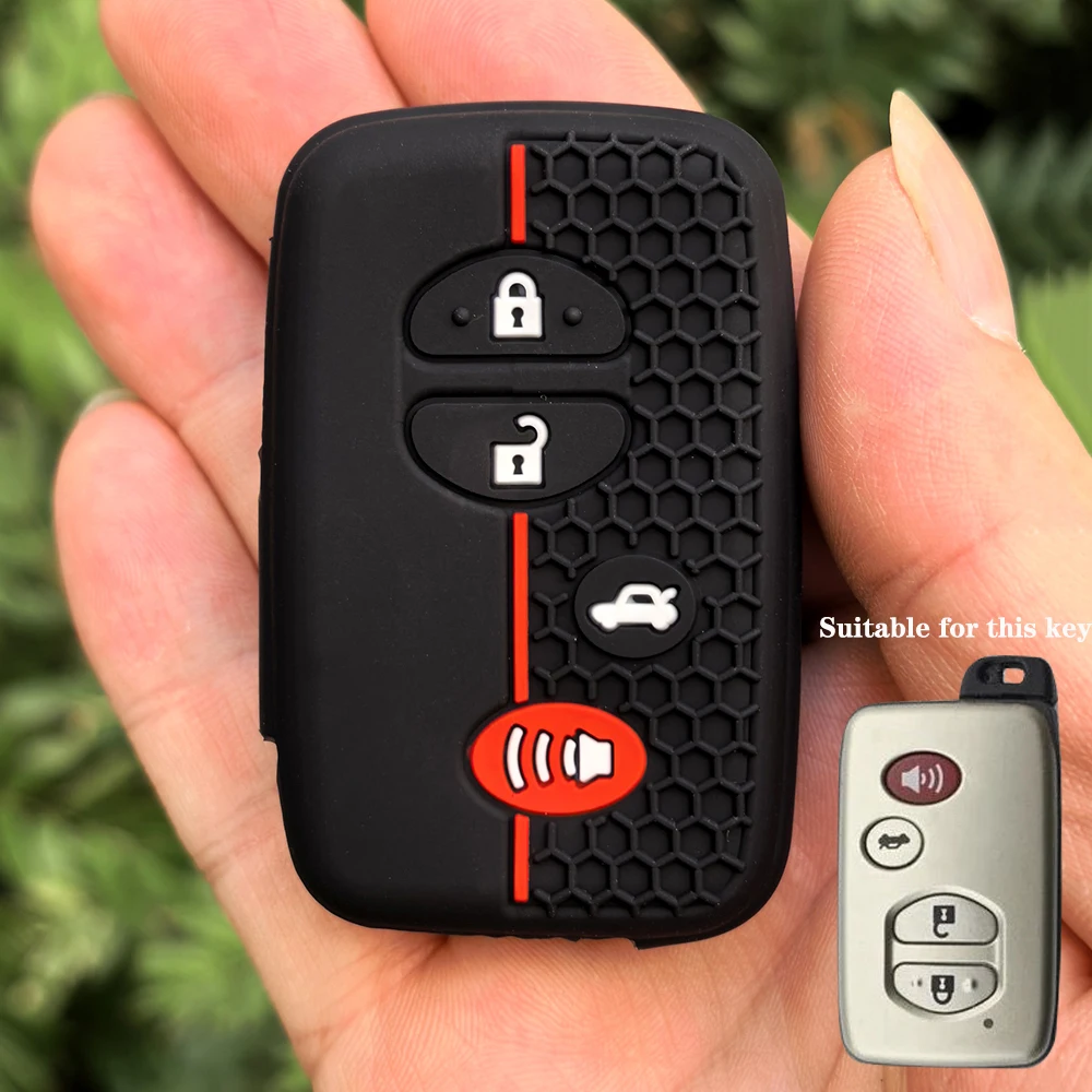 4 Buttons Car Key Case Cover For Toyota Land Cruiser Prado Avensis IQ Corolla Prius Highlander Yaris Keyless Shell Fob Holder