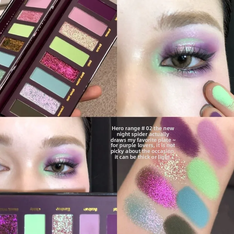 

Chinese Gothic Smoky Makeup~ Shiny European and American Stage Makeup Pearlescent Eight-Color Polarized Color Eyeshadow Disc