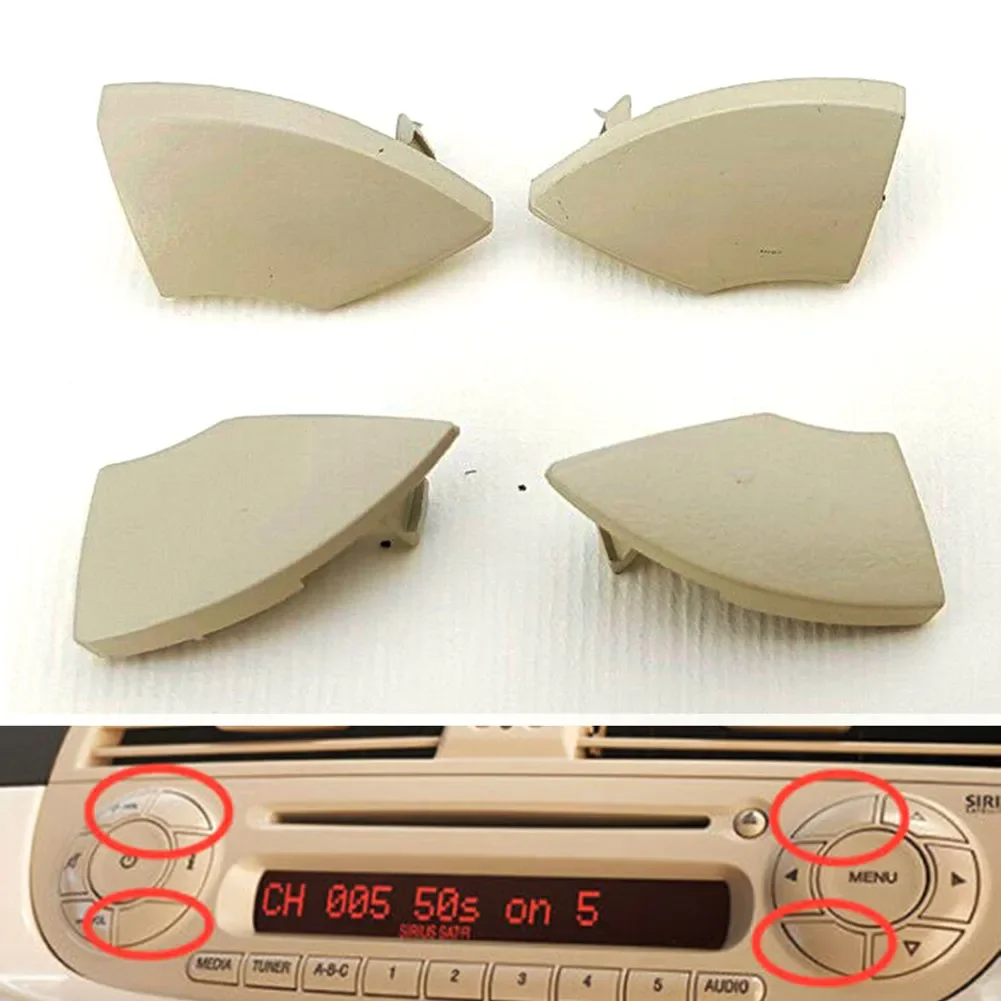 Accessories Trims Cover 4 Pcs Replacement Parts Brand New Button Trims Parts For Radio Cd Helpful Removal Point Holes