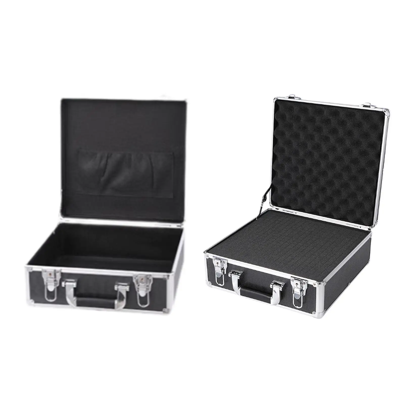 Aluminum Alloy Toolboxes Secure Document Storage Box Hard Shell Multipurpose Sturdy Lockable Storage Case Organizer,