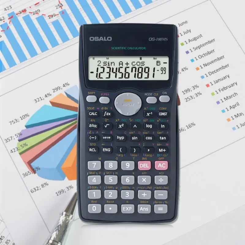 

OSALO 100MS Science Calculator Solar Energy Kinds of Multifunctional Student Calculators, Perfect for Home & Office Use