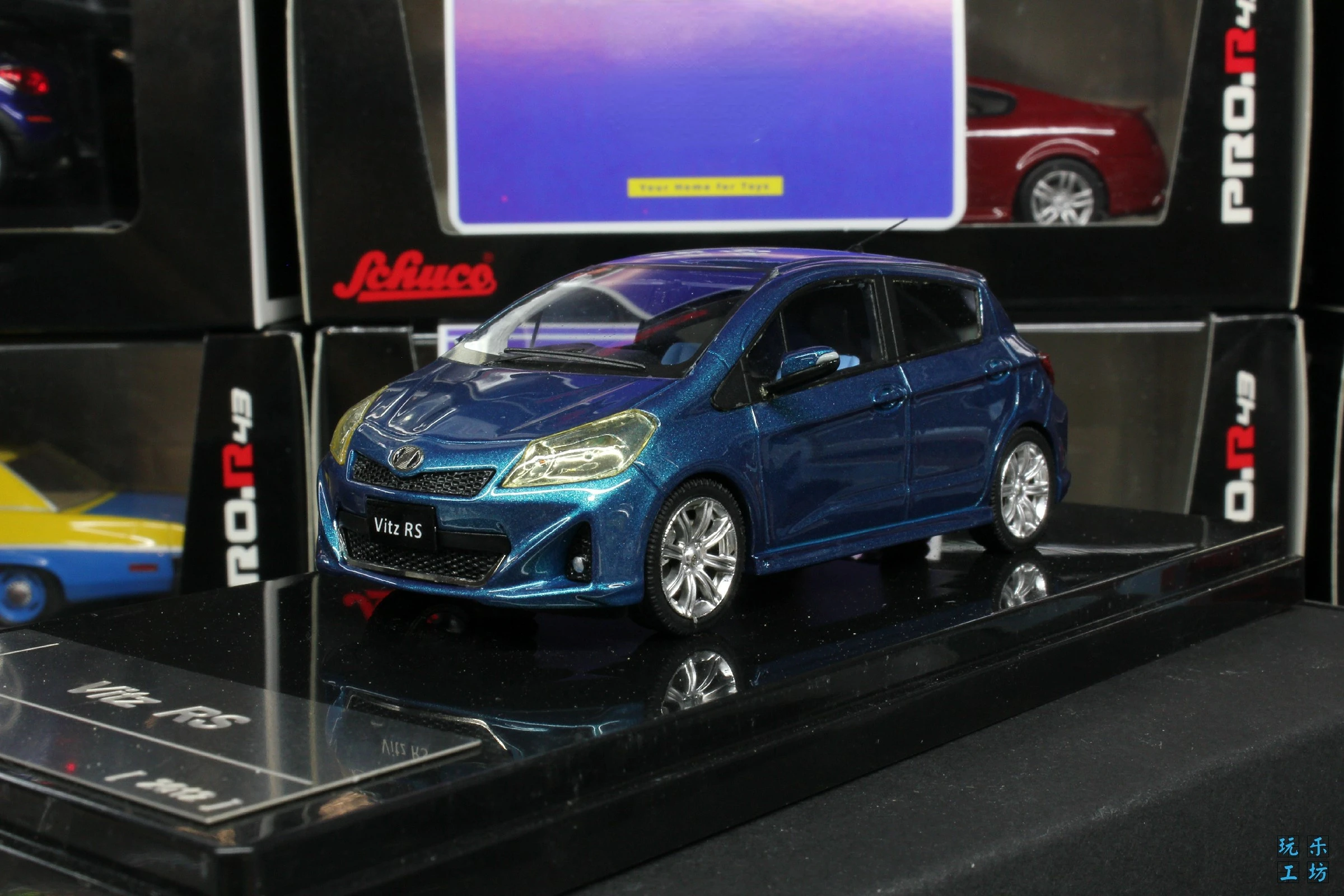 WIT\'S 1:43 For Vitz RS 2012 JDM Simulation Limited Edition Resin Metal Static Car Model Toy Gift