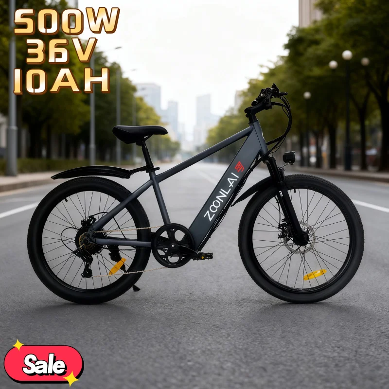 

24-inch electric bicycle with 500W power 36V 10AH safety battery makes it easy and labor-saving for adults to ride E-bike