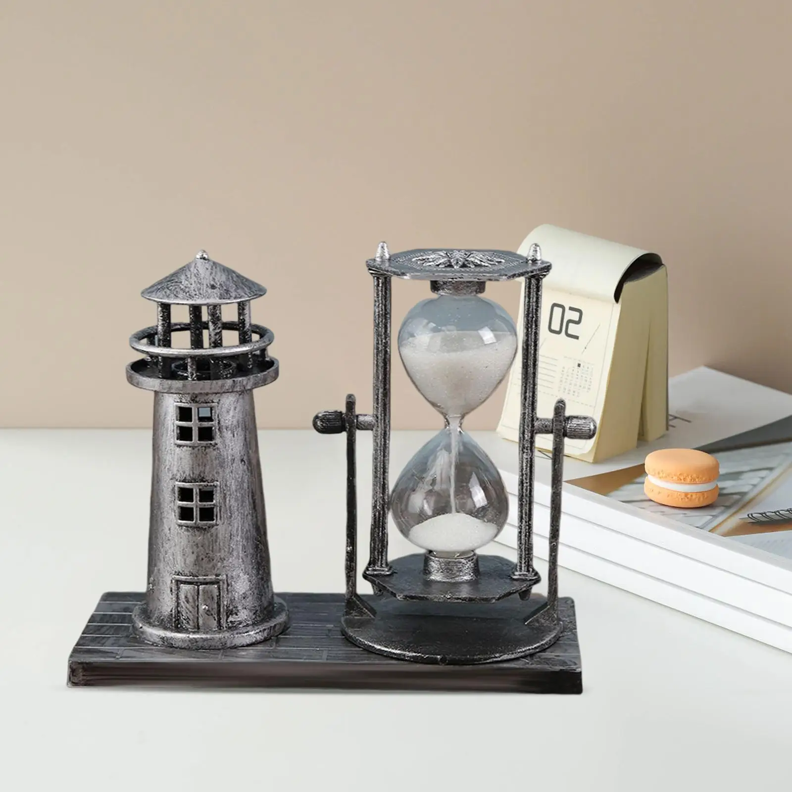Modern Hourglass Sand Timer, Sandglass Estátua, Desktop Acessórios, Presente do quarto