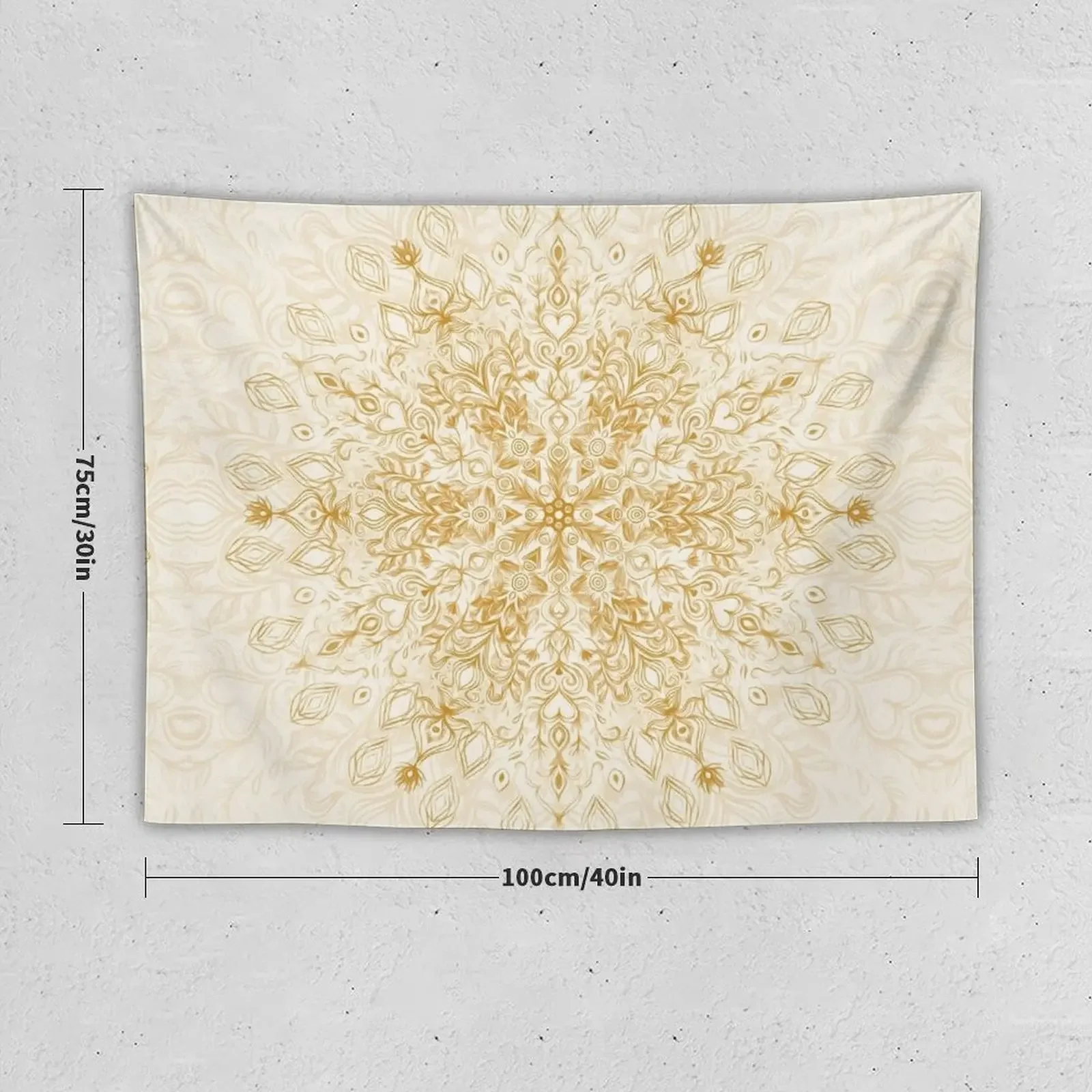 Sepia Snowflake Doodle Tapestry Aesthetic Decoration Home Decorations Art Mural Decoration For Rooms Tapestry