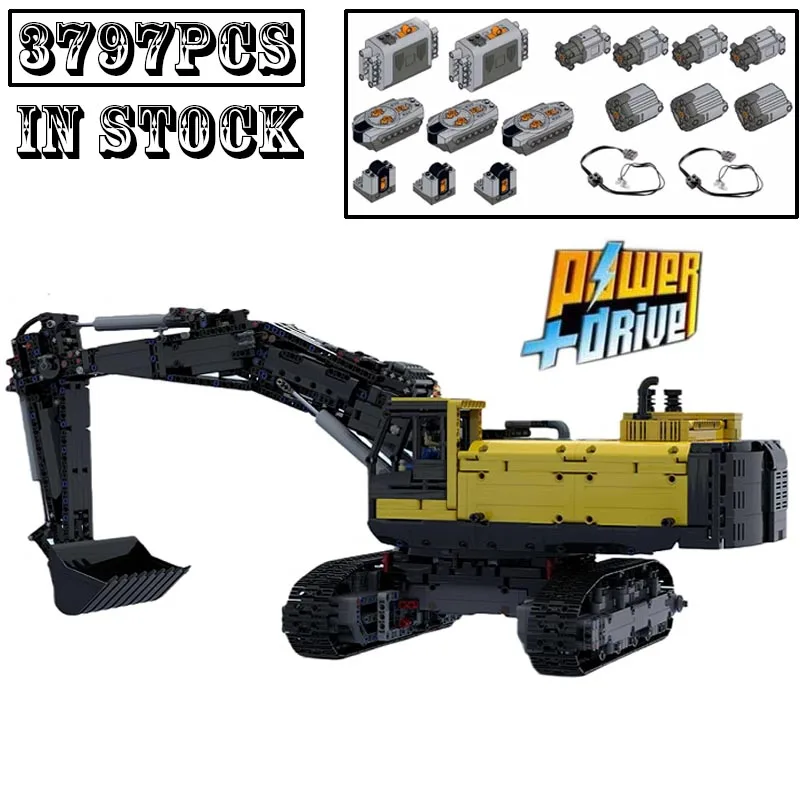 NEW MOC-43636 Excavator wheel loader The Ultimate Loader RC Engineering Vehicle  Building Blocks Bricks Kids Toys Birthday Gifts