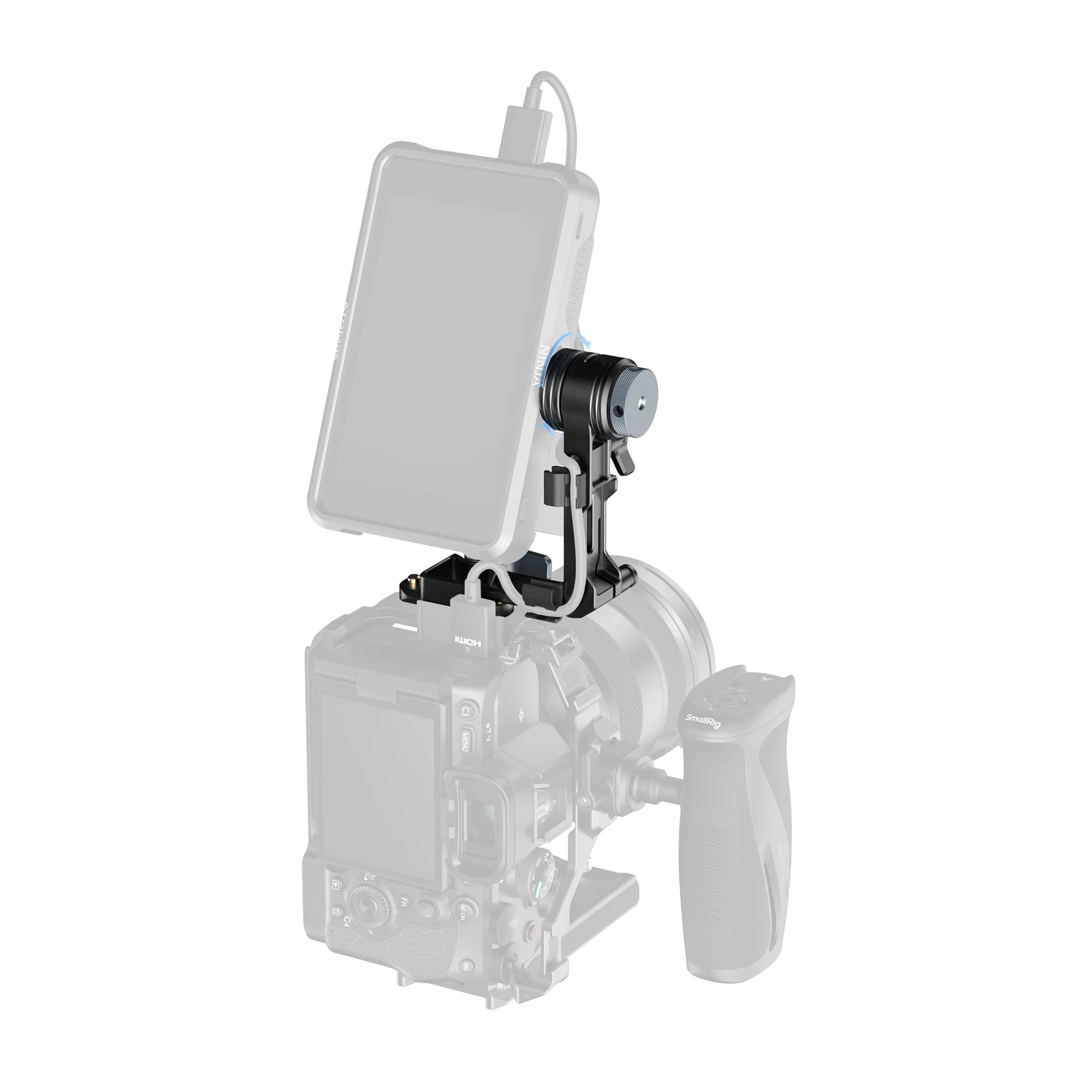 Smallrig L-shaped Monitor Support Vertical Shooting Kit Aluminum Alloy Rotating Side Handle Accessories