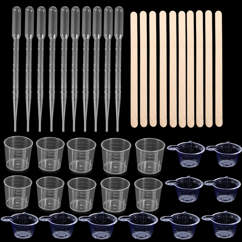 

Resin Mixing Casting Tools Kit 10 Mixing Cups 10 Measuring Cups 10 Wooden Sticks 10 Droppers DIY Craft Jewelry Making