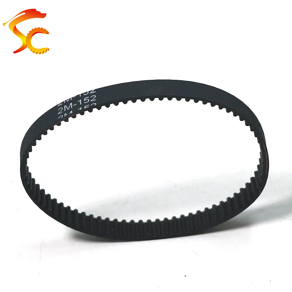 2 pz GT2/2M 152/154/156 cinghia ad anello chiuso cinghia dentata in gomma Denti 76/77/78 Lunghezza 152/154/156mm larghezza 3/6mm per stampante 3D