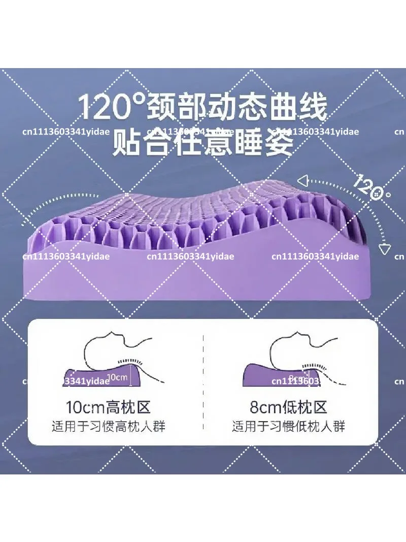 Sleep Support Pillow, Cervical Spine Relief, Pressure-Free Wave Shape, Breathable Comfort Single Pillow