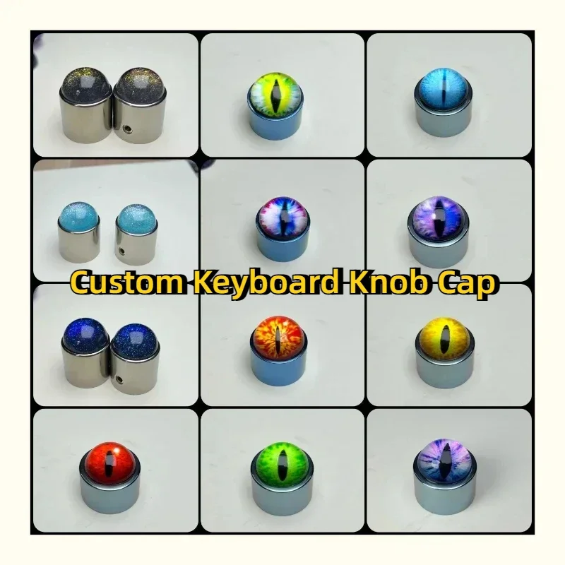 QK75N/M1W/ Keyboard Mental Knob Custom Artisan Keycap Volume Knob for Gaming Mechanical Keyboard Accessories Gift