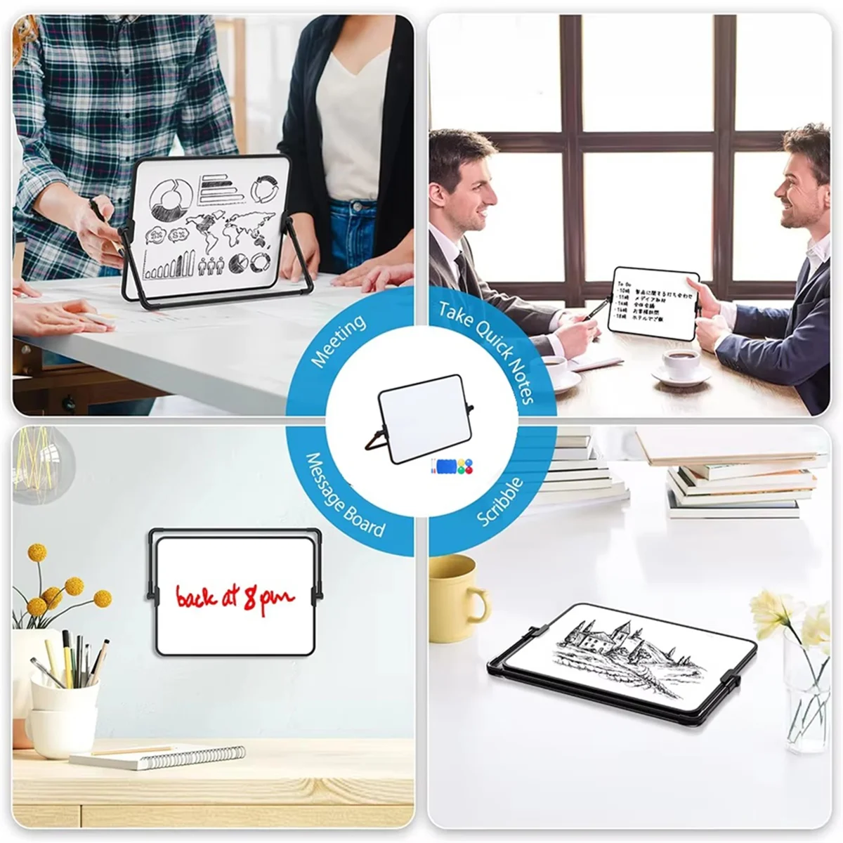 

Новинка 2025 года, белая доска для сухого стирания с подставкой, стираемая доска с поддержкой, школьная презентационная доска, стол, устойчивый размер А4