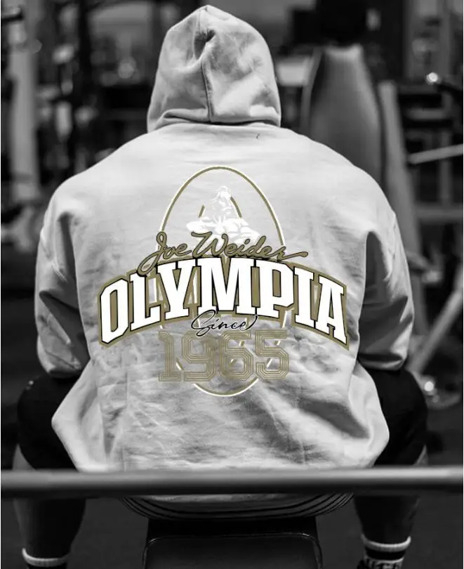 Autumn  winter Men Fashion New Orsay Commemorative Fitness Hooded Sweatshirt Trend Olympia Casual Running Sports Tops