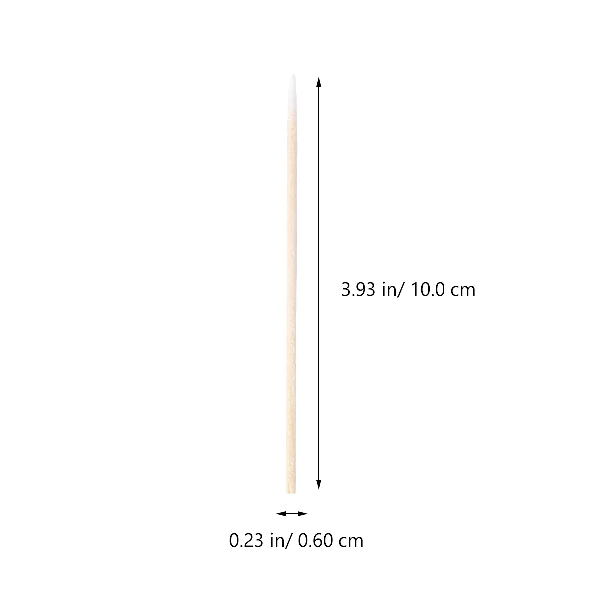 Bastoncino per trucco in legno con testa a punta singola da 400 pezzi per strumento di pulizia (lunghezza 7 cm) Tampone di cotone per trucco