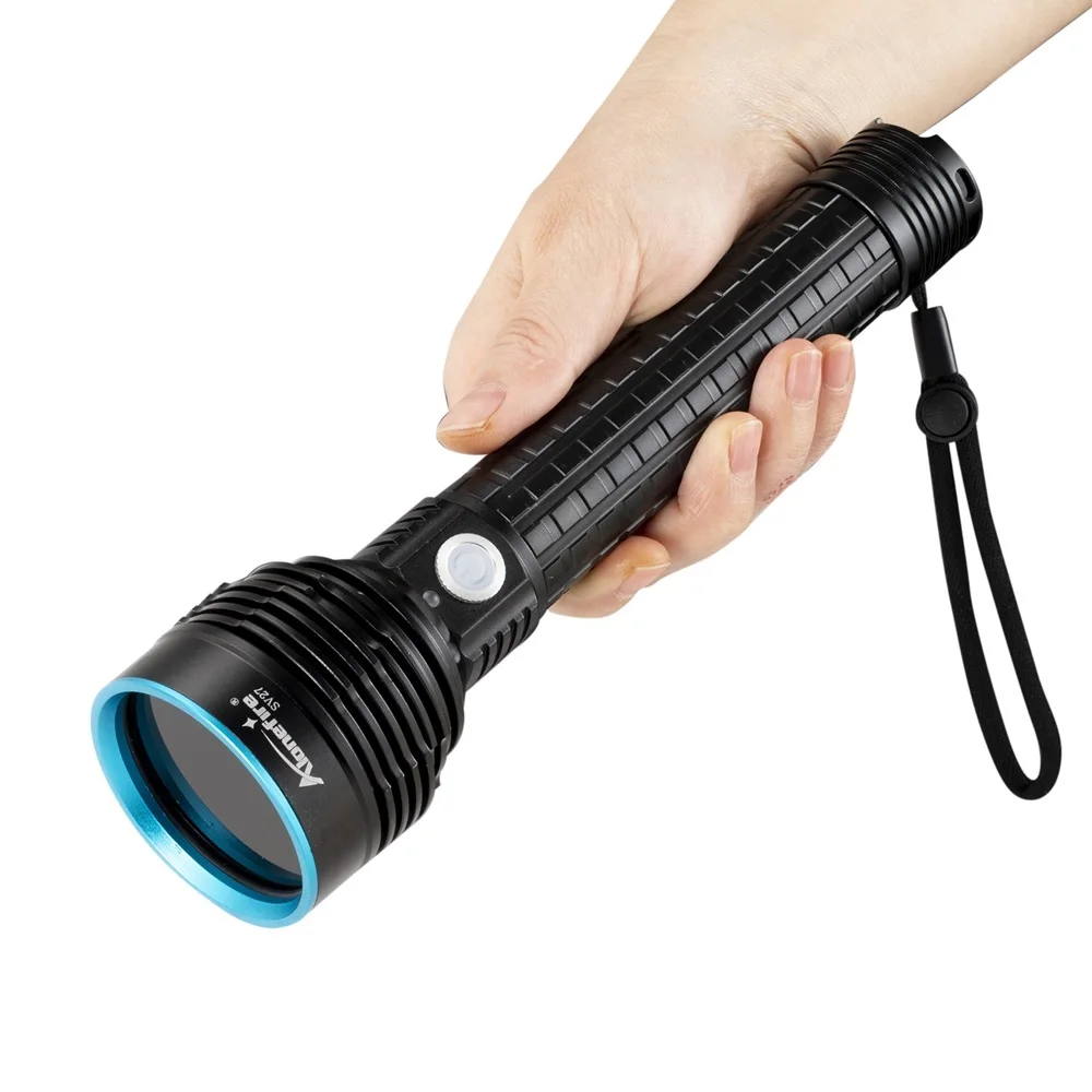 Power 365nm UV Flashlight Rechargeable Ultra Violet Light with 26650 Battery for Urine Detector Cats Pet Stains Scorpions