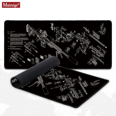 Игровой коврик для мыши Mairuige 900x400 мм - AR15 AK47 — пример использования