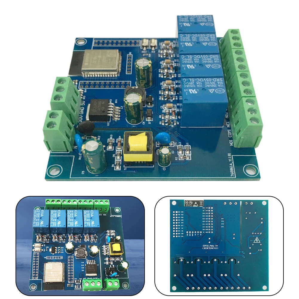 AC/DC For ESP32 WIFI 4-channel Relay Module For ESP32-WROOM Development Board Development Board Accessories AC220V/DC5-30V