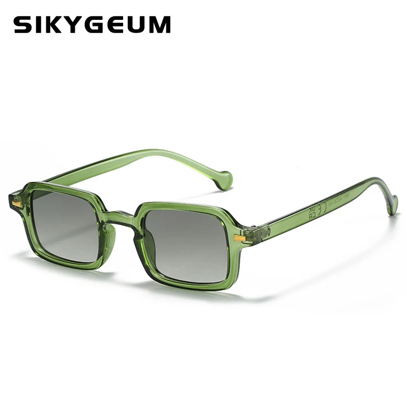 SIKYGEUM Fashion Square Sunglasses Women Retro Rivets Decoration Gradient Shades UV400 Men Oculos De Sol Free Shippiing