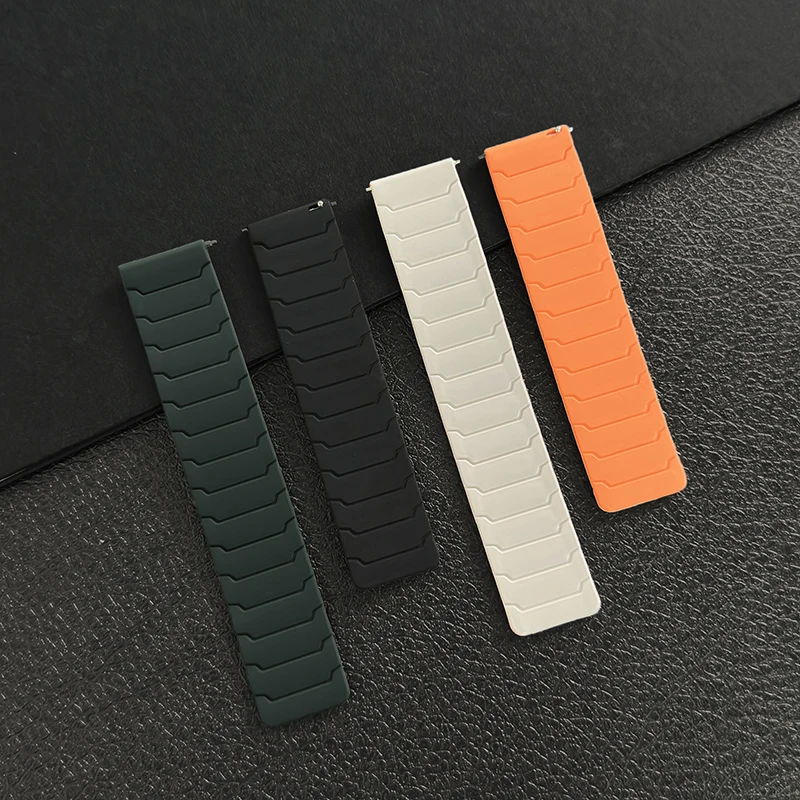 18 مللي متر 20 مللي متر 22 مللي متر سيليكون المغناطيسي الفرقة لهواوي ساعة GT6/5 GT6/5Pro 46 مللي متر الرياضة حزام لساعة سامسونج جالاكسي 7 6 5 4 سوار