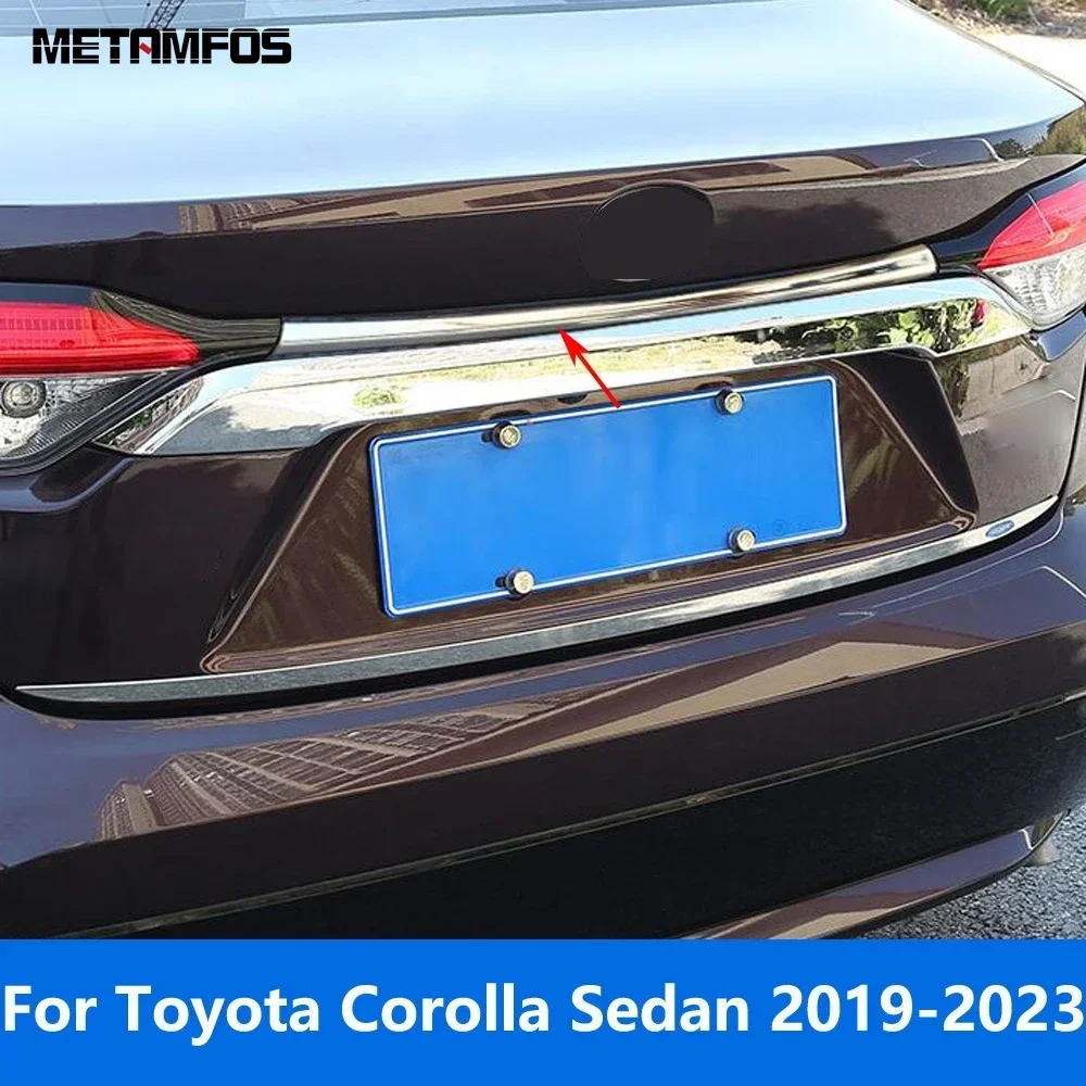 

For Toyota Corolla Sedan 2019-2021 2022 2023 Chrome Rear Upper Trunk Lid Tailgate Door Boot Cover Trim Accessories Car Styling