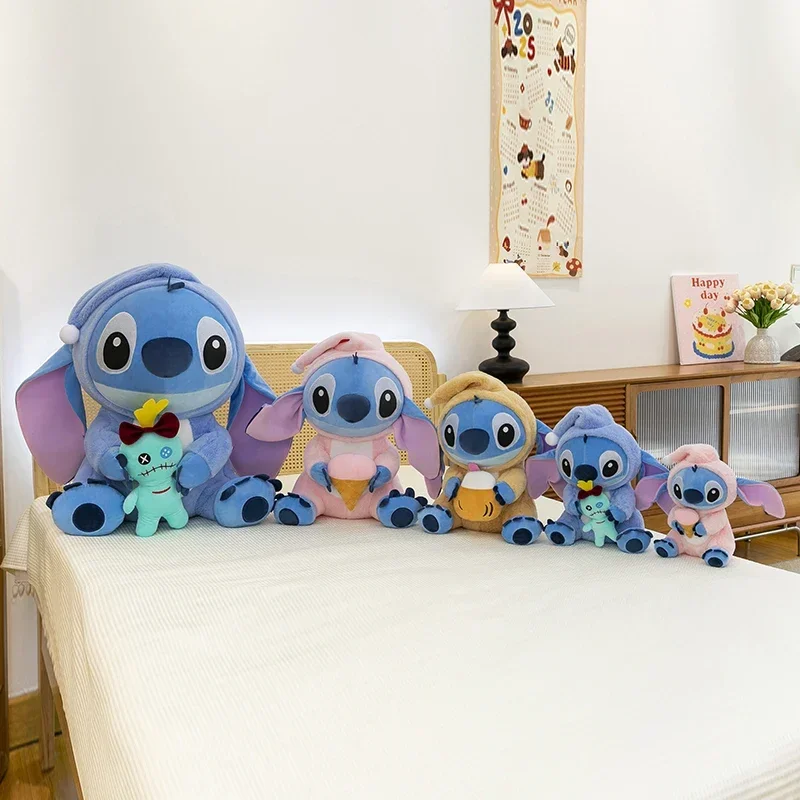 New Disney Originality Cartoon Anime Character Stitch Plush Toys Doll Kawaii Bedroom Decoration Pillow Plush Stuffed Toy Gifts