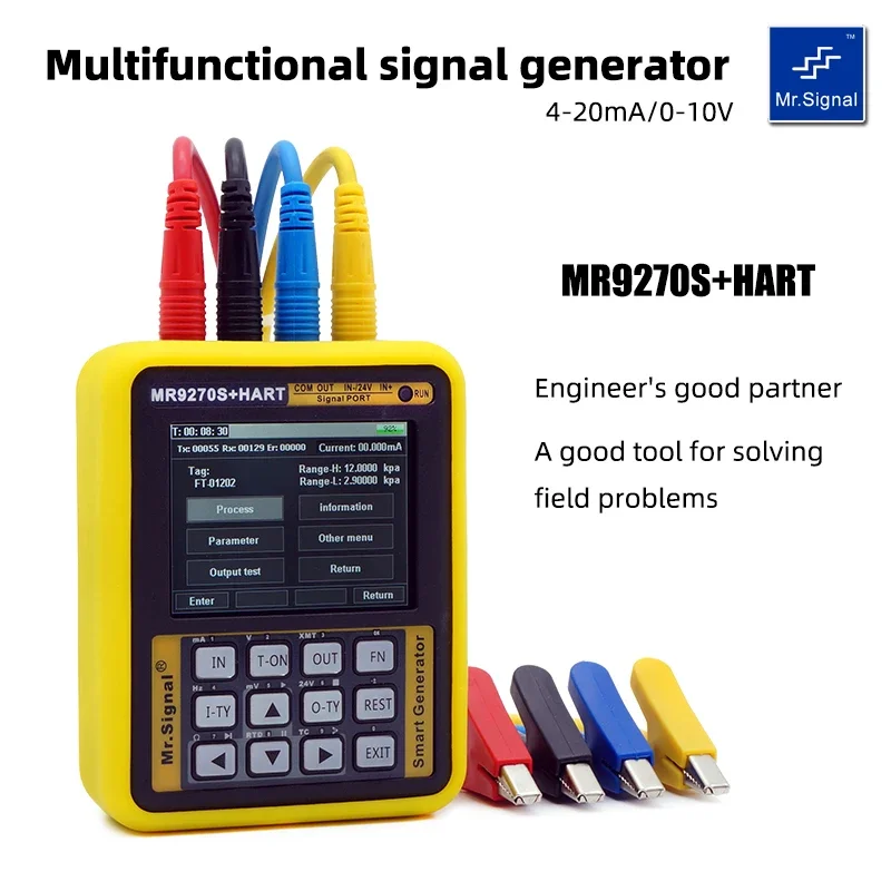 

MR9270S + HART 4-20MA Signal Generator Calibrate Current Voltage PT100 Thermocouple Pressure Transmitter Recorder Frequency