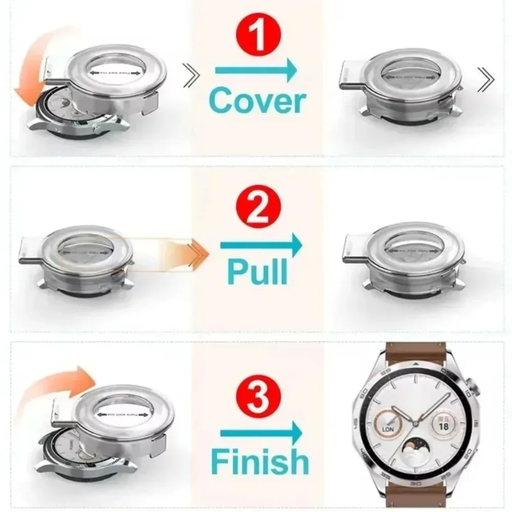 1-3PCS Easy Install Tempered Glass for Huawei Watch GT6 GT5 Pro GT6pro 41mm/46mm/42mm Bubble Free Anti-Scratch Screen Protector