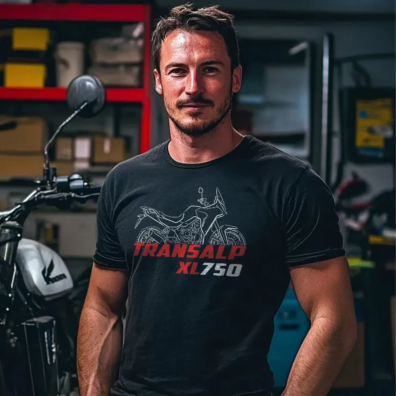 

Honda XL750 Transalp 2023-2024 - Мужская и женская модная повседневная хлопковая футболка высокого качества с круглым вырезом, топ