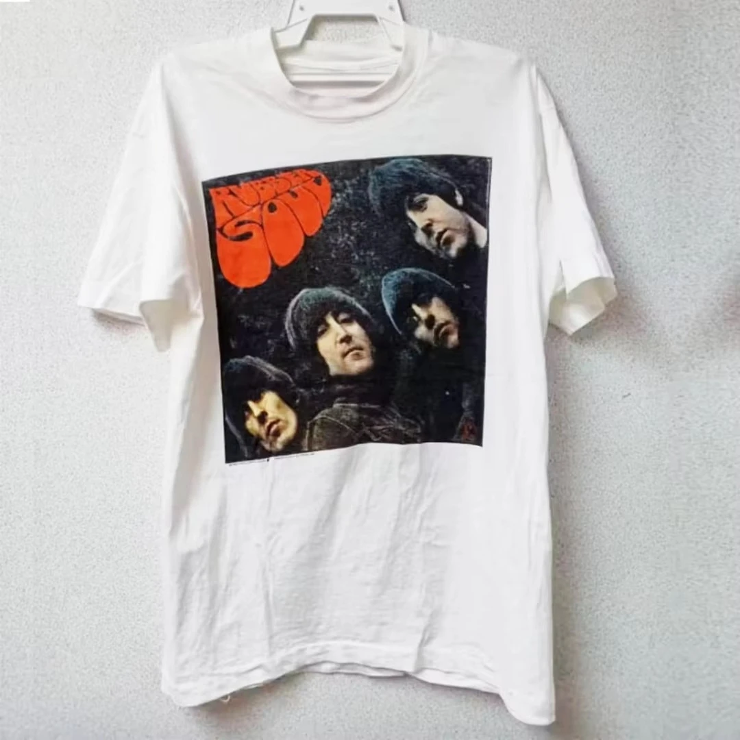 The Beatles Vintage Rock American Retro T-shirt Spring Fashion Sports Pure Cotton Men's T-Shirt Kid's Clothing Tee Y2k Woman