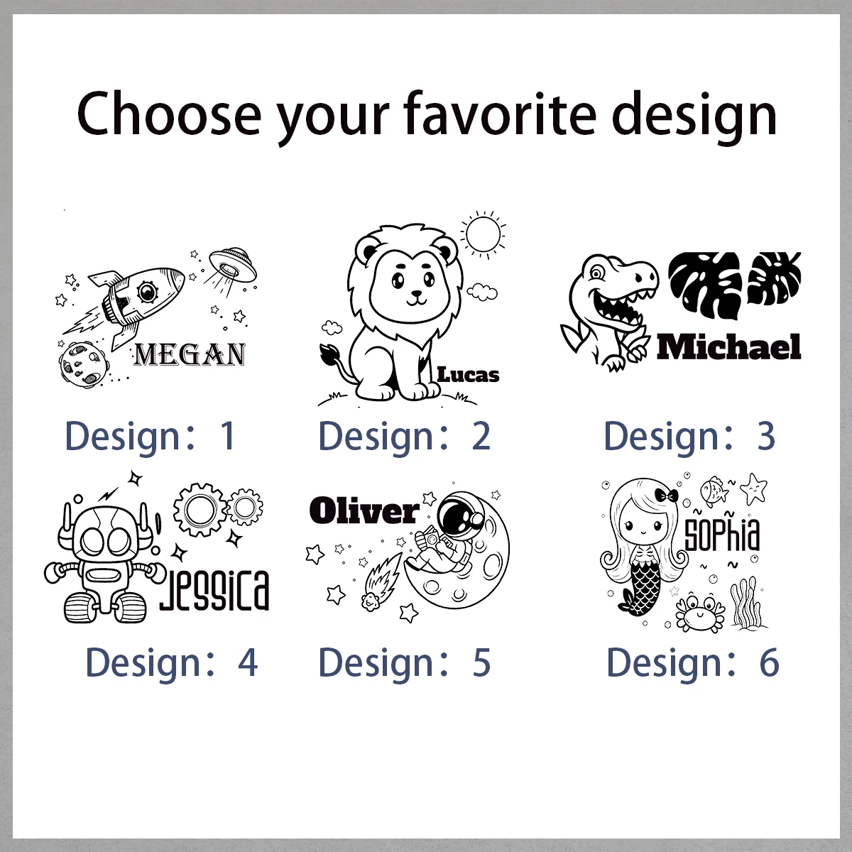 Custom Cartoon Name Eraser, Personalized Pull Out Eraser with Cute Animal and Space Theme Style, Customized Stationery Accessory